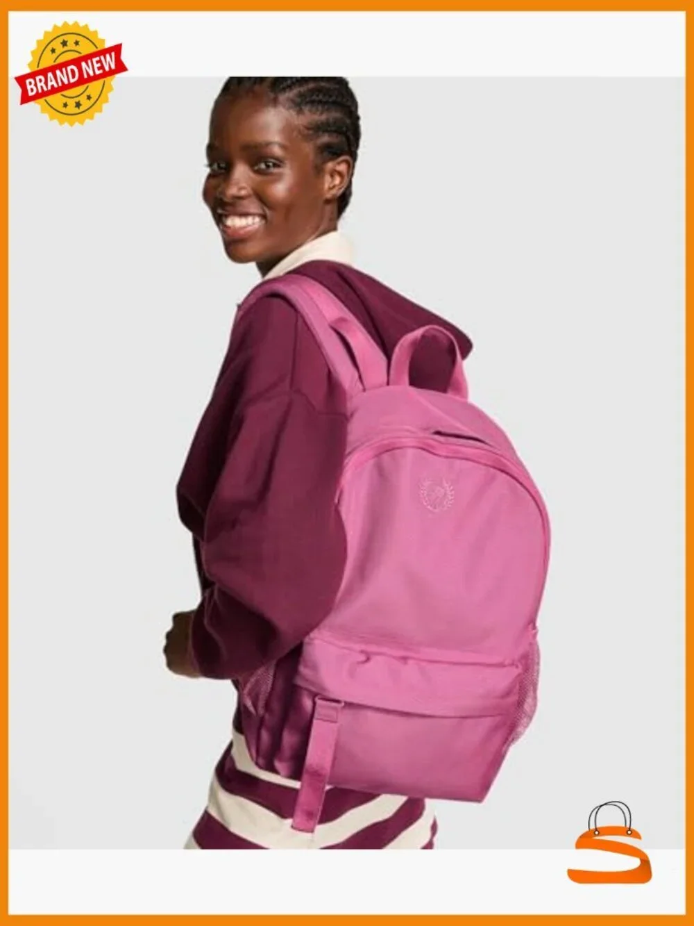 Canvas Laptop Backpack for School Travel, Adjustable Straps, 15